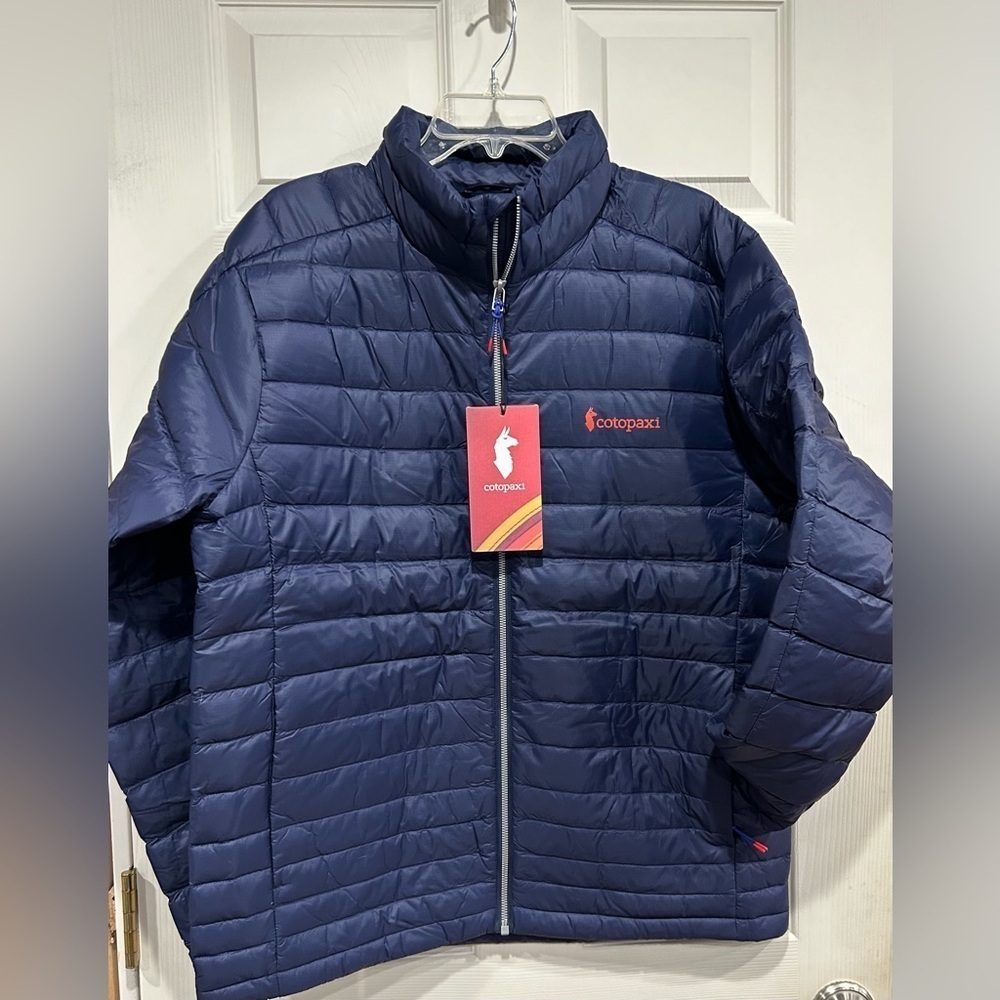 Cotopaxi Men’s Large Fuego Down Jacket Puffer Puff Navy Blue NWT Insulated